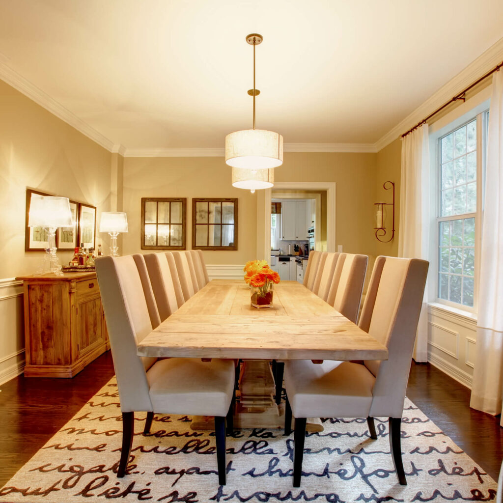 Dinning room carpet floor | Tri-City Carpet